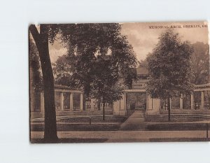 Postcard Memorial Arch Oberlin Ohio USA