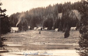 J63/ Grand Mesa Colorado RPPC Postcard c1939 Squirrell's Resort Cabins  327