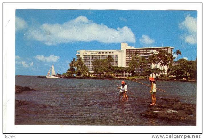 Fishing, Naniloa Surf, Hilo Bay, Hawaii, 50-70s