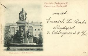 hungary, BUDAPEST, Deák Monument (1898) Stamp