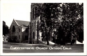 Real Photo Postcard Congregational church in Ontario, California