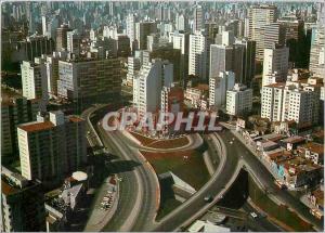  Modern Postcard Brasil Turistico Sao Paulon Aerial View of the Roads Boxing rin