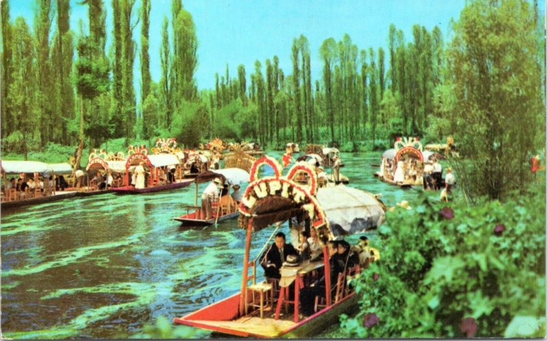 Postcard Mexico Lake Xochimilco