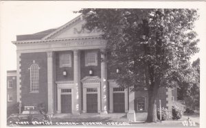 Oregon Eugene First Baptist Church Real Photo
