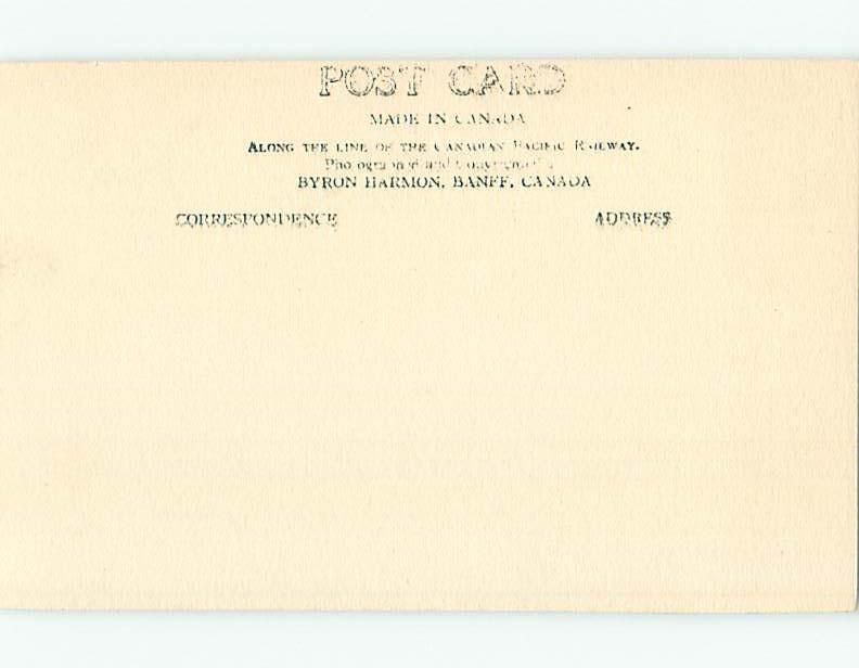 old rppc BOW FALLS AND MOUNTAIN Banff Alberta AB Canada HM1956