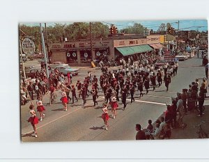 Postcard Hazel Park Jr. High School Band, Memorial Day Parade, Hazel Park, MI