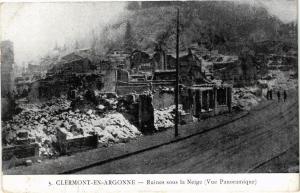 CPA Clermont en Argonne-Ruines sous la Neige-Vue panoramique (231805)