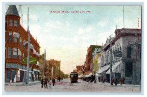 c1910 Washington Street Green Bay Wisconsin WI Unposted Antique Postcard 