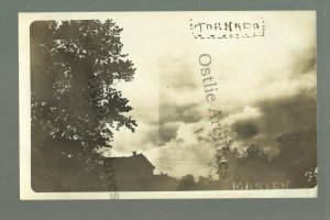 Marion IOWA RP c1910 TORNADO IN SKY Touching Down? nr Cedar Rapids Anamosa