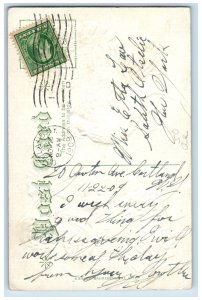 1909 Thanksgiving Joys Little Girl Fan And Turkey Nash Cortland NY Postcard 