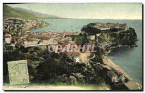 Old Postcard the Rock of Monaco