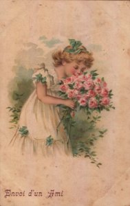 floral postcard: Envoie d'un Ami