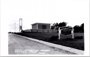 Real Photo Postcard First Christian Church in Spencer, Iowa