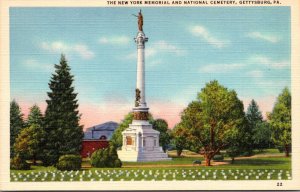 Monuments The New York Memorial and National Cemetery Gettysburg Pennsylvania