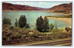 Coalville Utah UT Postcard Echo Reservoir Sparkling Lake 1965 Vintage Antique