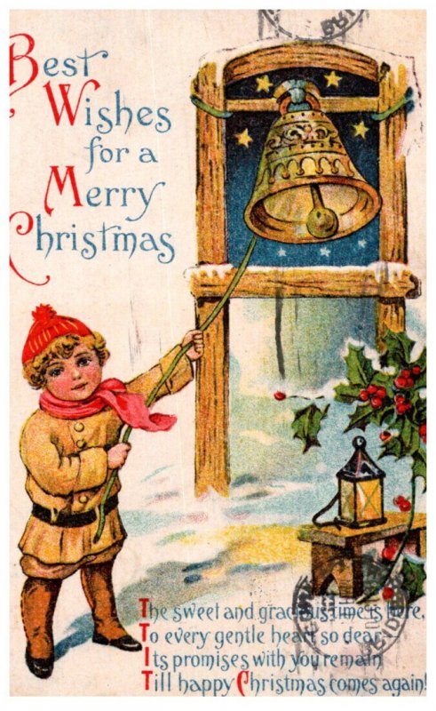 Santa Claus ,  Boy Ringing Bell