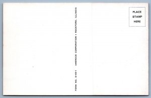 AMEROCK ROCKFORD ILLINOIS FURNITURE TRIM DRAWER PULLS ADVERTISING POSTCARD 1960s
