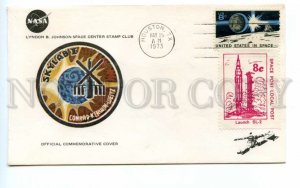 494860 USA 1973 Skylab I Houston special cancellation SPACE COVER local stamp