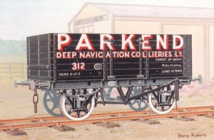 Parkend Collieries Gloucester Victorian Train Wagon Advertising Postcard