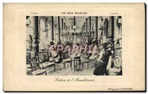 Old Postcard Au Bon Marche Paris Gallery From Paris & # 39Ameublement