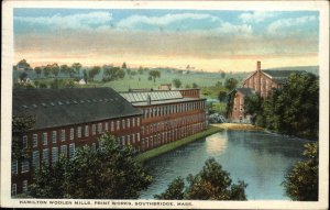 Southbridge Massachusetts MA Factory Plant Mill Hamilton Woolen Mill c1930s PC