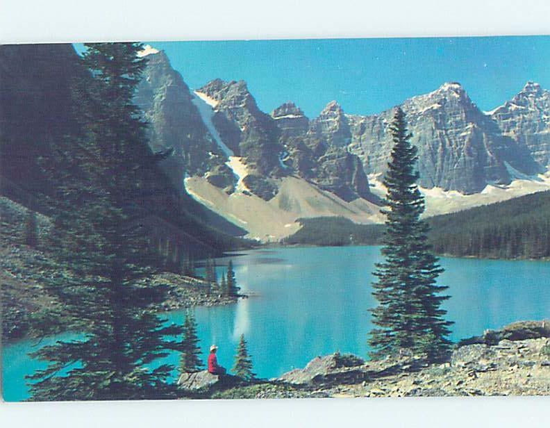 Unused Pre-1980 LAKE SCENE Moraine Lake - Banff National Park Alberta AB F3190