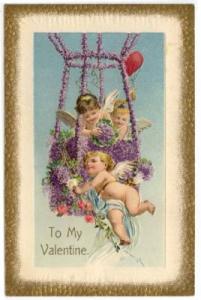 Vintage Valentine's Day Greetings PC, Cupids Arriving by ...