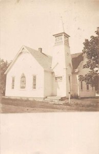 Alvo Nebraska Church Real Photo Vintage Postcard AA43266