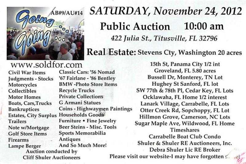 Public Auction - Titusville, Florida