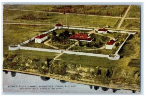 Manitoba Canada Postcard Lower Fort Garry from the Air 1932 Vintage Posted