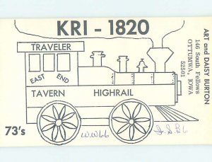 Pre-1980 RADIO CARD - CB HAM OR QSL Ottumwa Iowa IA AH0643