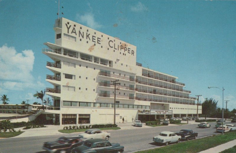 Yankee Clipper Hotel Ft Lauderdale FL 1960s Autos Florida postcard H184 