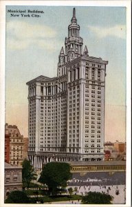 USA New York City Municipal Building NY Vintage Postcard C006