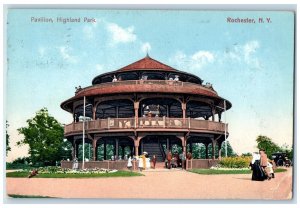 1911 Pavilion Highland Park Exterior Rochester New York Vintage Antique Postcard 