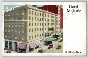 c1924 Utica New York Vintage Postcard Hotel Majestic Lafayette Washington Street