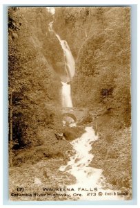 c. 1920 RPPC Waukeena Falls Columbia River Highway Postcard F91 