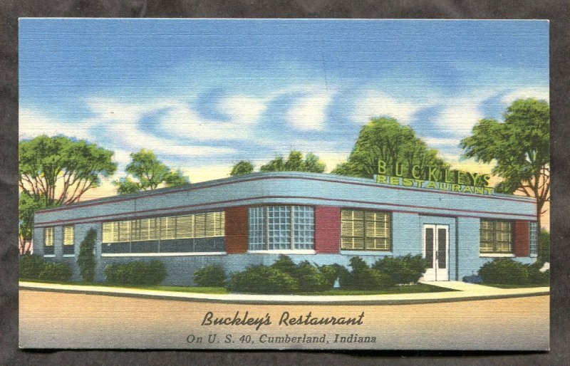 h2705 - CUMBERLAND Indiana 1950s Buckley's Restaurant