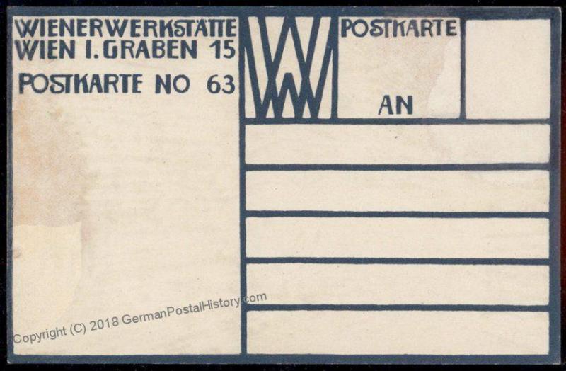 Wiener Werkstaette Nr 63 Artist Otto Beran Easter Postcard 71193