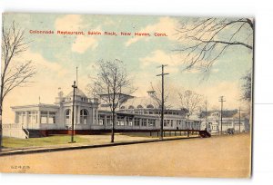 New Haven Connecticut CT Postcard 1915 Savin Rock Colonnade Restaurant