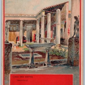 1910s House of Vettii Pompeii Peristilio Architecture Peristyle Lith Art PC A190
