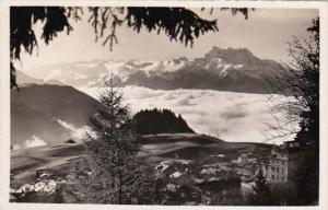 Switzerland Leysin Les Dents du Midi et la mer de Nuages 1954 Photo