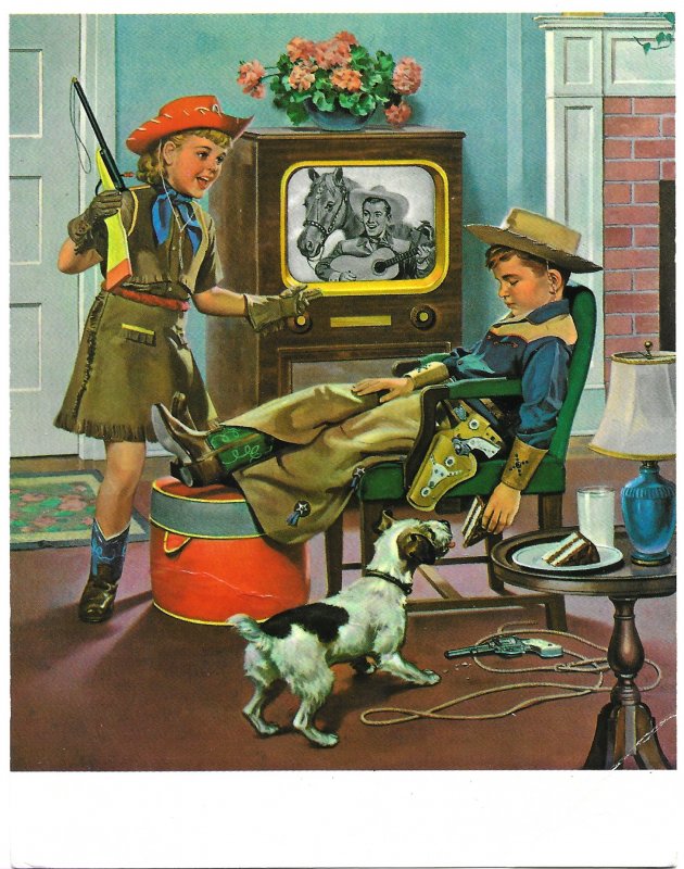 US Cowboy in a coma. Ken Brown Collection. Unused. *crease on lower right corner