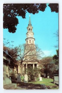 St Phillip Church Charleston South Carolina SC UNP Chrome Postcard R1