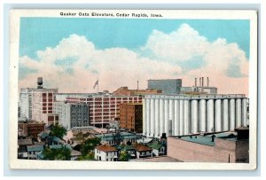 c1930's Bird's Eye View Quaker Oats Elevators Cedar Rapids Iowa IA Postcard