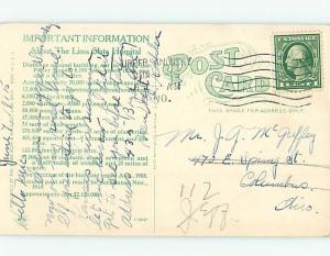 Divided-Back HOSPITAL SCENE Lima Ohio OH W3286