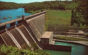 Vintage Postcard Power Plant Below Norris Dam & Lake City Tennessee Pub Durham