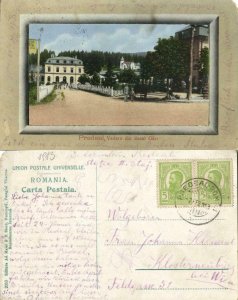 romania, PREDEAL, Brașov County, Vedere din dosul Gări (1913) Postcard