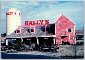 Robinsonville Mississippi Postcard Bally's Saloon Gambling Hall Hotel