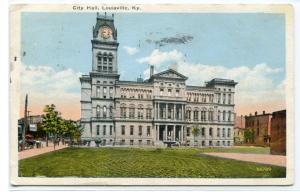 City Hall Louisville Kentucky 1931 postcard