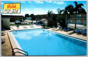 Vtg Clearwater Florida FL New Ranch Motel 1980s View Chrome Postcard